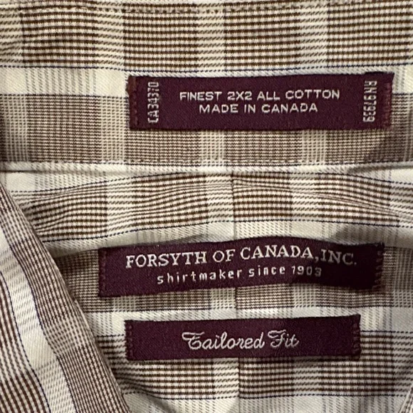 Classic Tan Plaid Button-Down Shirt - Picture 2 of 10